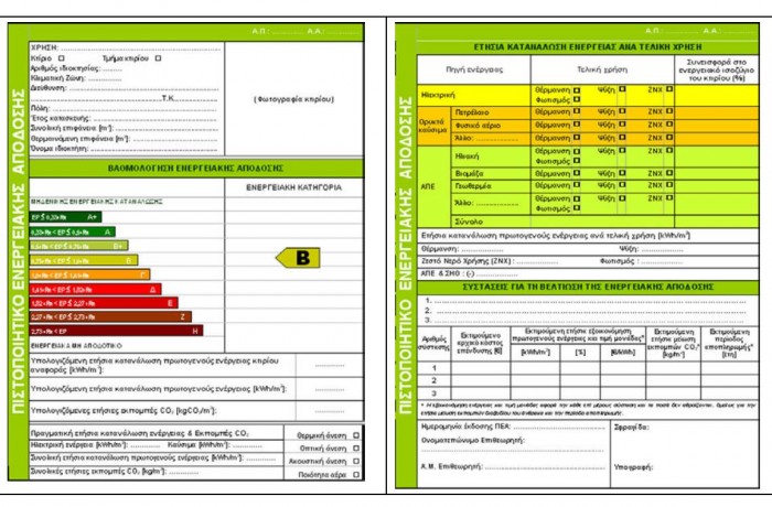 Πιστοποιητικά Ενεργειακής Απόδοσης (ΠΕΑ)