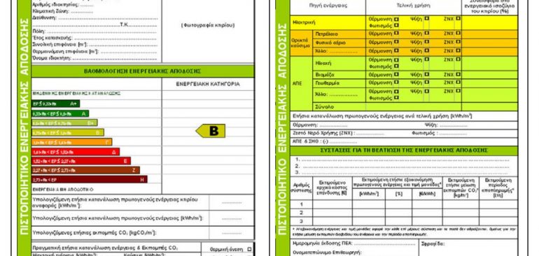 Πιστοποιητικά Ενεργειακής Απόδοσης (ΠΕΑ)